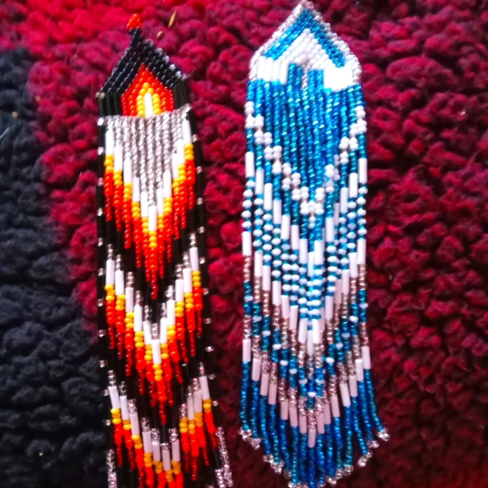 Traditional beaded earrings